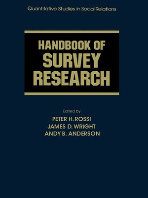 cover image of Handbook of Survey Research